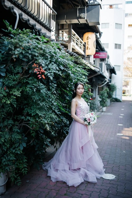 キュートなカラードレス