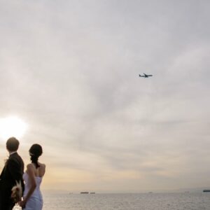 空を見上げるお二人