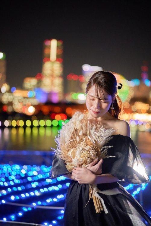 黒のカラードレス