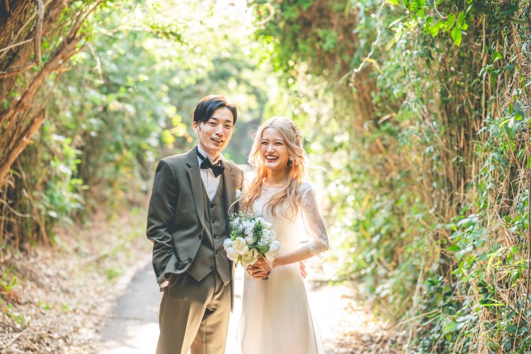 自然に囲まれて撮影