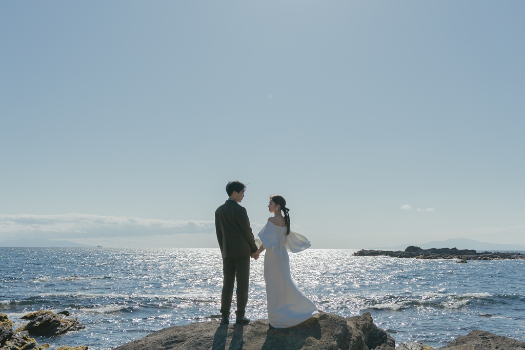 城ヶ島公園で前撮り撮影