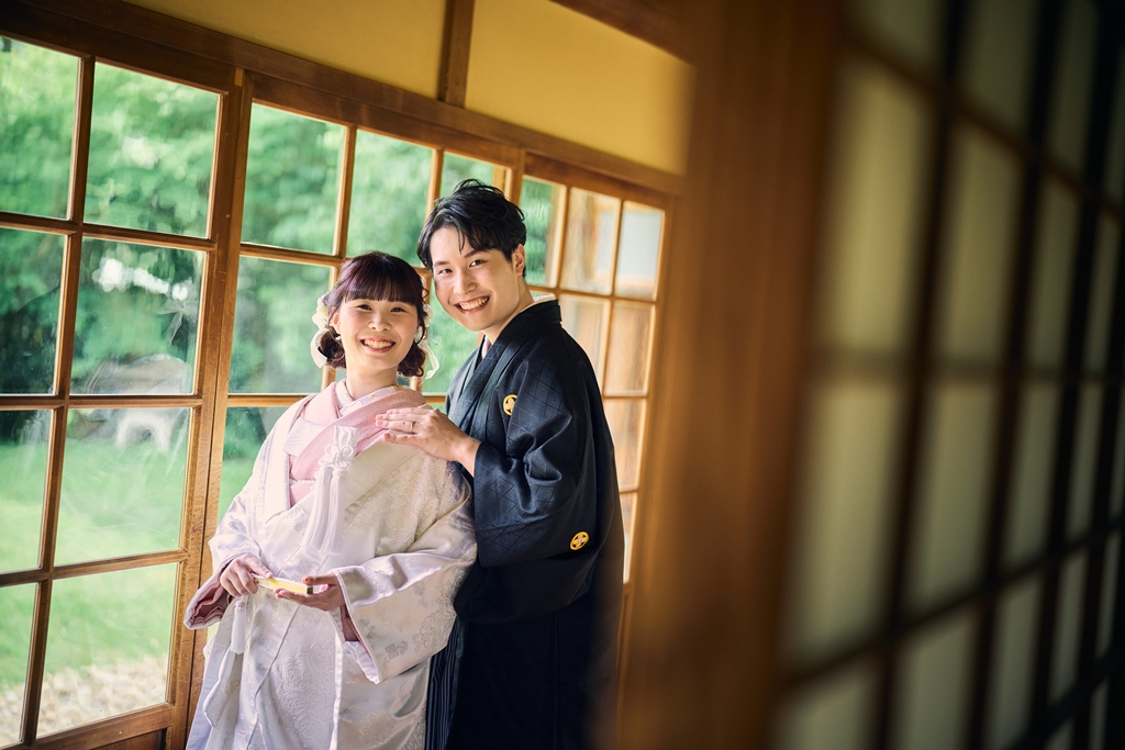 三渓園の自然美に溶け込む、前撮りショット♩