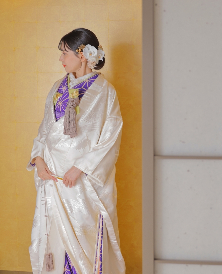 ピンクのカラードレス