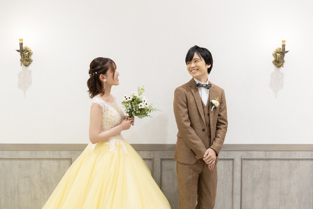 ウェディングスタジオで感動のご対面