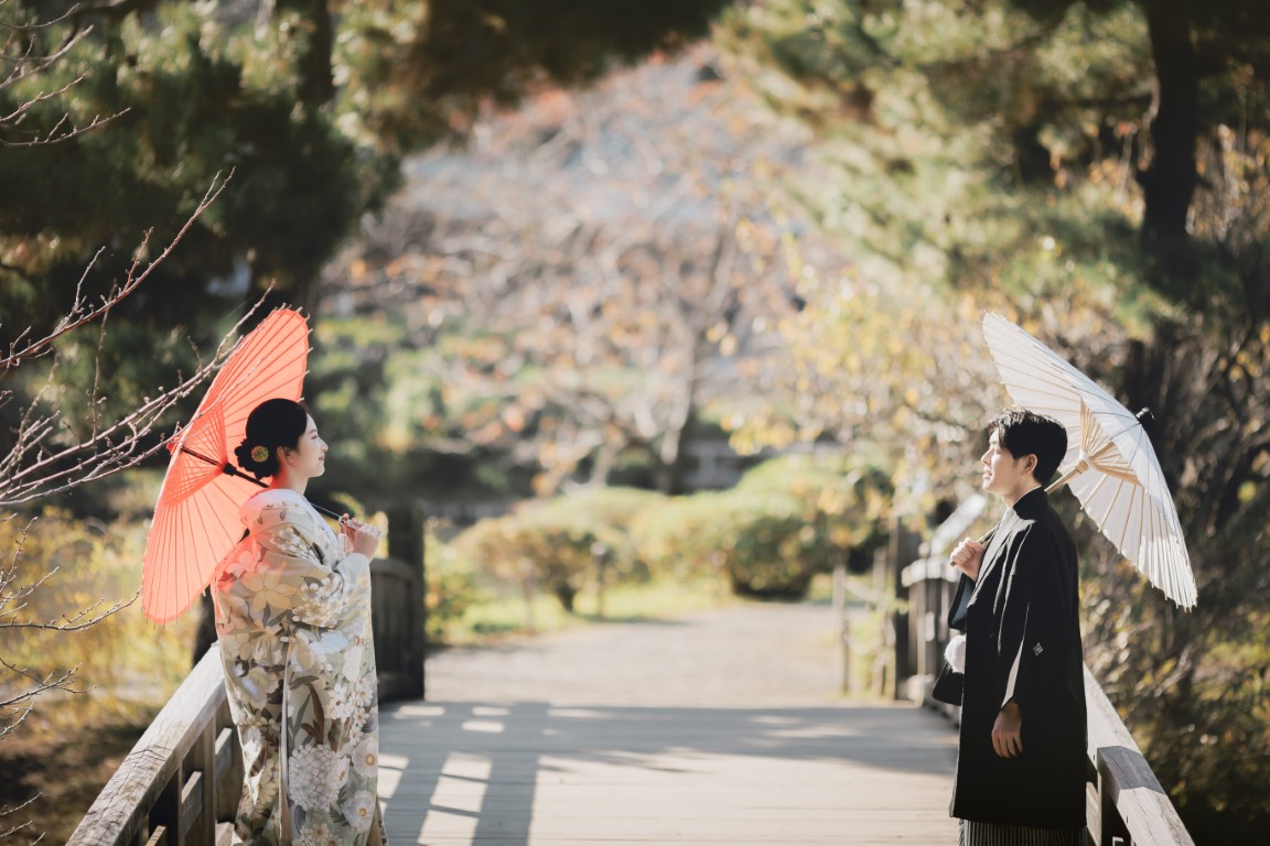 日本の景色と、夫婦になる日 -三渓園で和装ウェディングフォト-
